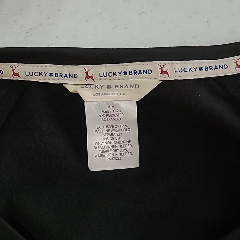 Lucky Brand women's fleece lined, black long-sleeved shirt size Medium - Picture 3 of 8